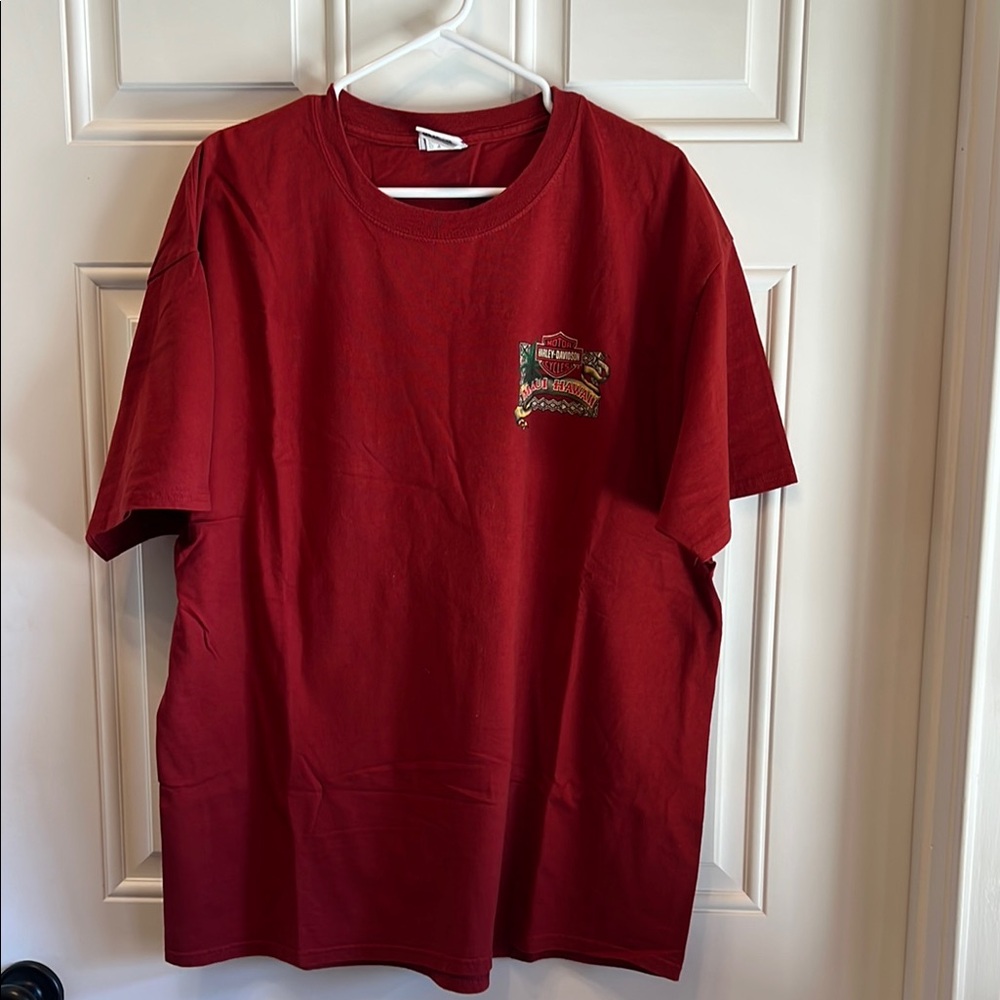 Harley-Davidson Red Maui, Hawaii short Sleeve Tee